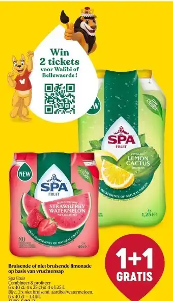 Delhaize Bruisende of niet bruisende limonade op basis van vruchtensap aanbieding