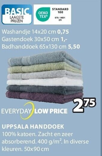 Jysk Uppsala handdoek aanbieding