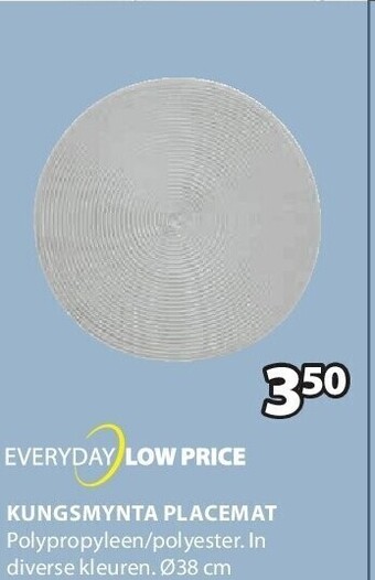 Jysk Kungsmynta placemat aanbieding
