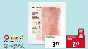 Delhaize Ontvette ham aanbieding