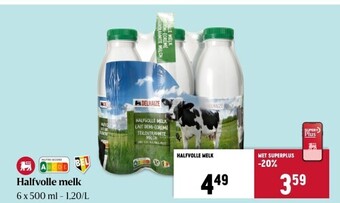 Delhaize Halfvolle melk aanbieding