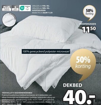 Jysk Veofjellet 4 seizoenendekbed aanbieding