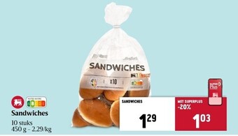 Delhaize Sandwiches aanbieding
