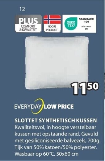 Jysk Slottet synthetisch kussen aanbieding