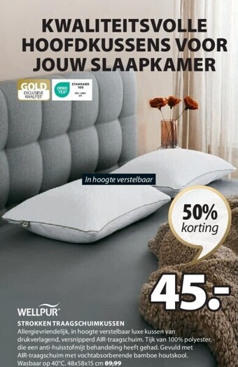 Jysk Strokken traagschuimkussen aanbieding