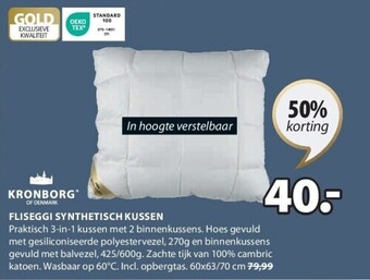 Jysk Fliseggi synthetisch kussen aanbieding