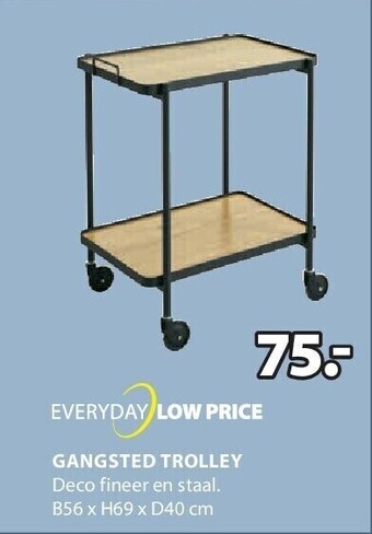 Jysk Gangsted trolley aanbieding