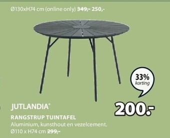 Jysk Rangstrup tuintafel aanbieding
