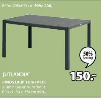 Jysk Pindstrup tuintafel aanbieding