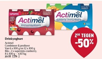 Delhaize Drinkyoghurt actimel aanbieding
