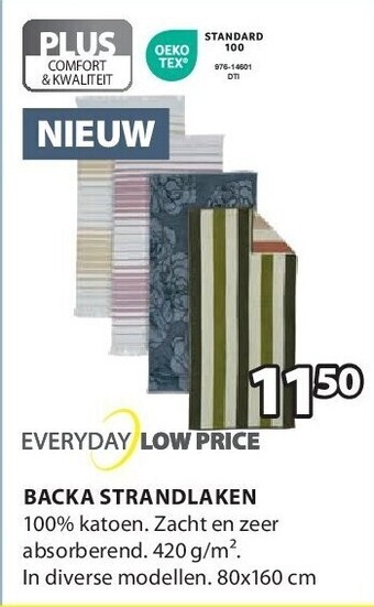 Jysk Backa strandlaken aanbieding