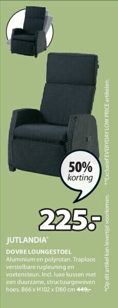 Jysk Dovre loungestoel aanbieding