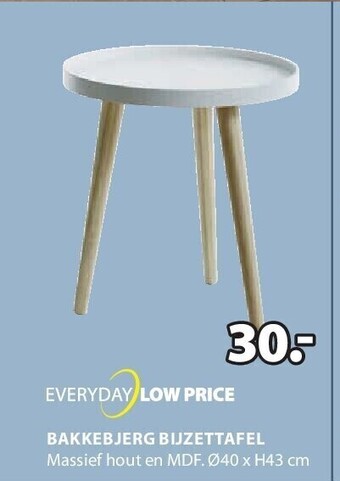 Jysk Bakkebjerg bijzettafel aanbieding