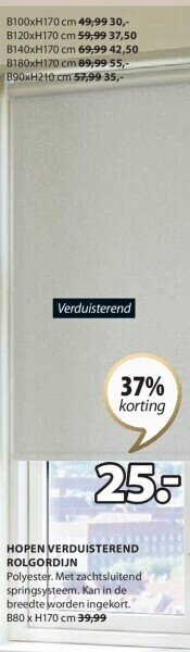 Jysk Hopen verduisterend rolgordijn aanbieding