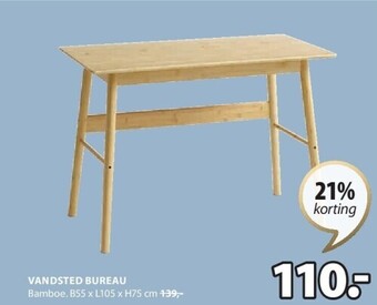 Jysk Vandsted bureau aanbieding