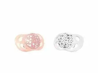 Multi bazar Twist And Shake Fopspeen +2M 2St. Pastel Peach + White aanbieding