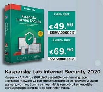 CompuDeals Kaspersky lab internet security 2020 aanbieding