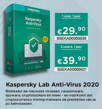 CompuDeals Kaspersky lab anti-virus 2020 aanbieding