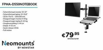 CompuDeals Newstar monitor bureausteunen fpma-d550notebook aanbieding