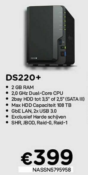 Syno logy ds220+