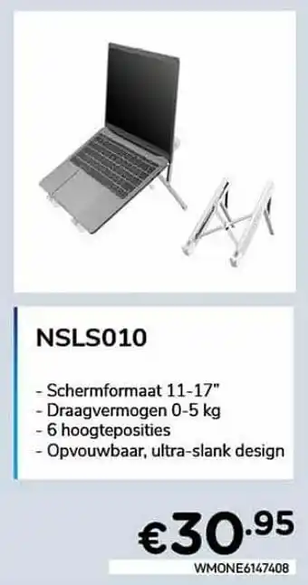 CompuDeals Newstar laptop stands nsls010 aanbieding
