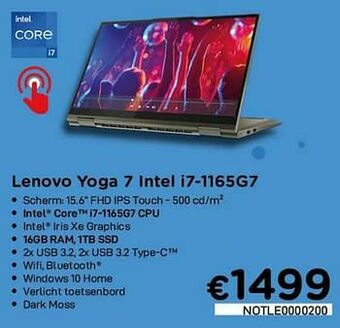 CompuDeals Lenovo yoga 7 intel i7-1165g7 aanbieding