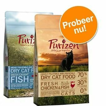 Zooplus 2x2,5kg Adult Lam met vis & Vis Purizon Kattenvoer aanbieding