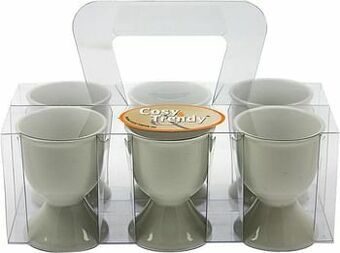 Makro Cosy & Trendy Eierdopje wit 6 stuks aanbieding