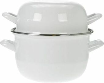 Makro Cosy & Trendy Mosselpot + Schaaldeksel 18 cm wit - 2,8 l aanbieding