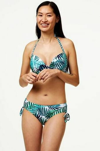 HEMA HEMA Dames Bikinibroekje Recycled - Bladeren Blauw (blauw) aanbieding