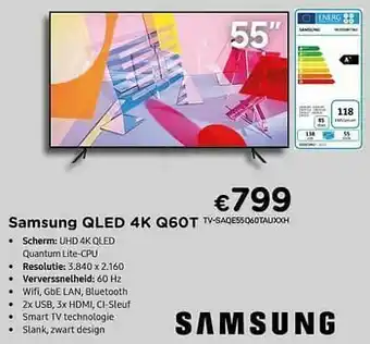 CompuDeals Samsung qled 4k q60t smart-televisies aanbieding