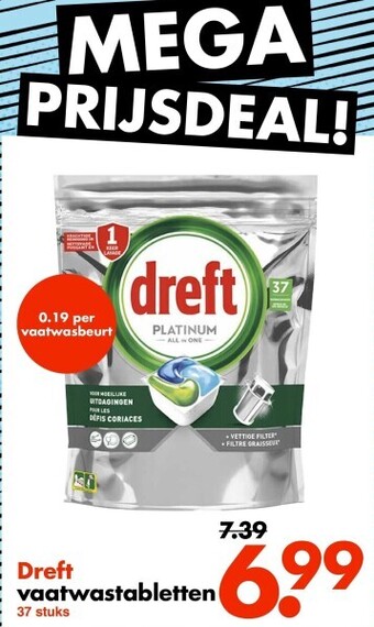 Wibra Dreft vaatwastabletten aanbieding