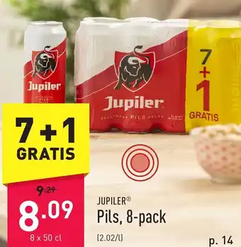 ALDI JUPILERⓇ Pils, 8-pack 8 x 50 cl aanbieding