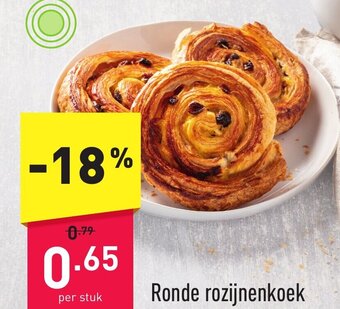 ALDI Ronde rozijnenkoek aanbieding