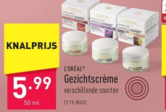 ALDI L'OREAL Gezichtscrème 50ml aanbieding