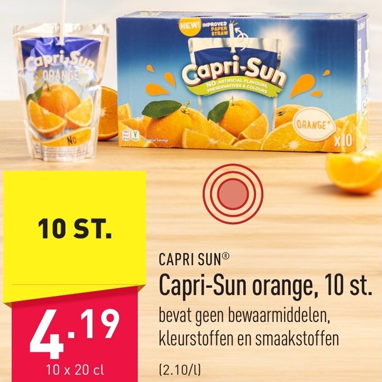 CapriSun orange, 10 st. promotie bij ALDI