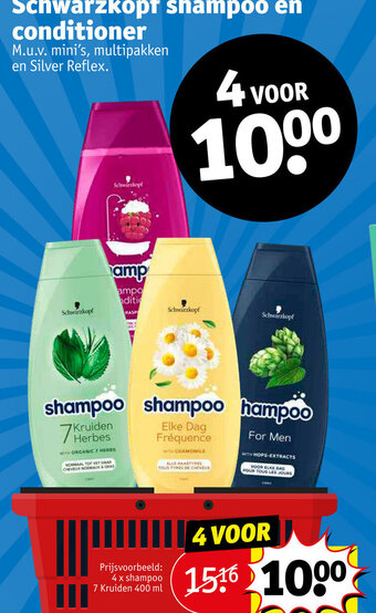 Kruidvat Schwarzkopf shampoo en conditioner aanbieding