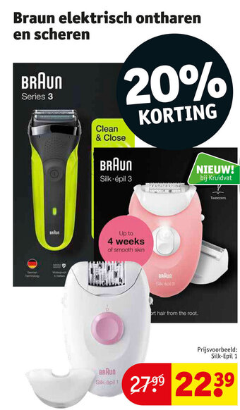 Kruidvat Braun silk-epil 1 aanbieding