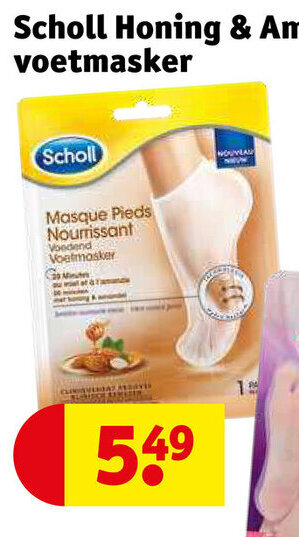 Kruidvat Scholl Honing & Amandel voetmasker aanbieding