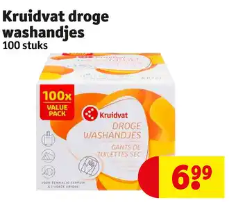Kruidvat Droge washandjes 100 stuks aanbieding