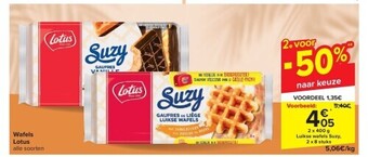 Carrefour Wafels lotus aanbieding