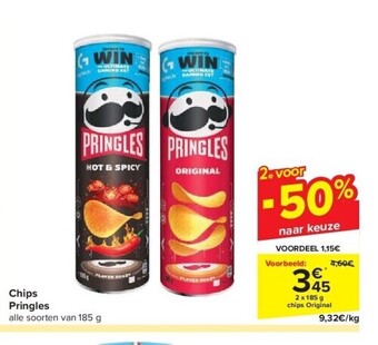 Carrefour Chips pringles aanbieding