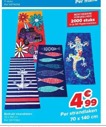 Carrefour Bedrukt strandlaken aanbieding