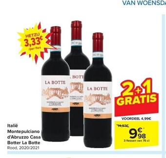 Carrefour Italië montepulciano d’abruzzo casa botter la botte aanbieding