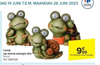 Carrefour Lamp op zonne-energie dier aanbieding