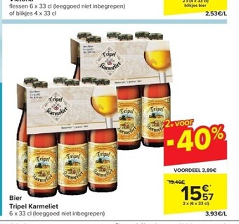 Carrefour Bier tripel karmeliet aanbieding