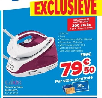 Carrefour Stoomcentrale sv6110c0 aanbieding