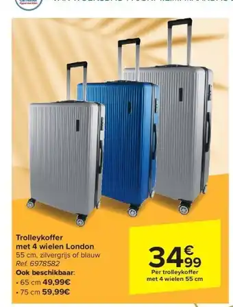 Carrefour Trolleykoff er met 4 wielen london aanbieding