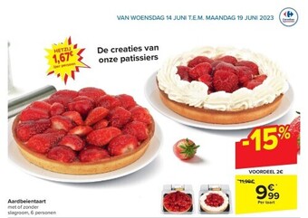 Carrefour Aardbeientaart aanbieding