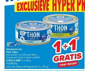 Carrefour Visconserven fish tales aanbieding